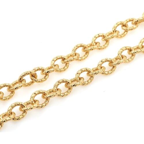 Brass Gold Plated Oval Chain, DIY Necklace, Chain Discovery, Production Supplies