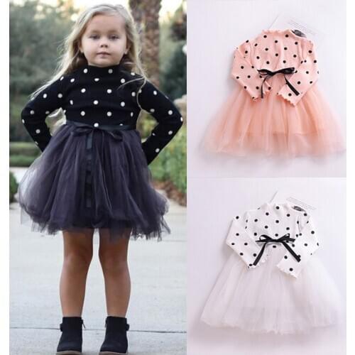 1-5 Years Princess Dress Flower Long Sleeve Winter Clothing Christmas Dresses for Girls Toddler Girls New Year Party tutu Gown