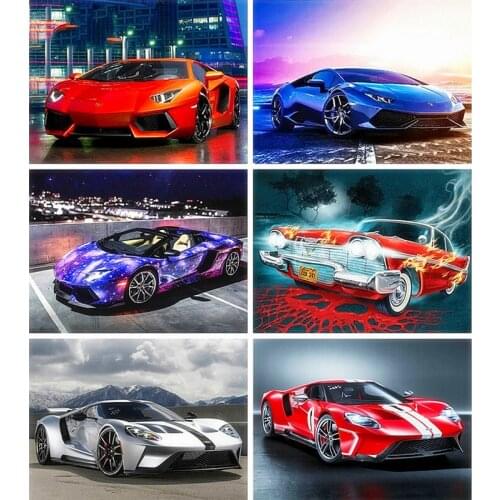 Full Square Diamond Mosaic Car 5D Diamond Painting Cross Stitch Diamond Embroidery Picture of Rhinestones Home Decor