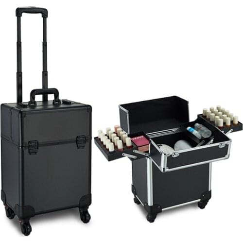 Makeup Suitcases Rolling Travel Professional Makeup Pink Suitcase On Wheels Scooter Luggage Hand Big Trolley Case