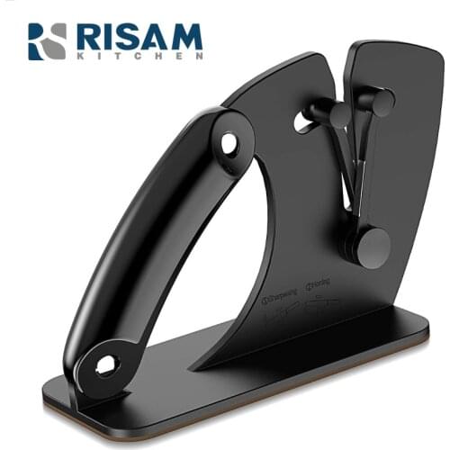 RISAMSHA 2021 New Kitchen Knife Sharpener Professional Knives sharpener Edge Auto-adjust Blade Easy To Use Sharpening tool