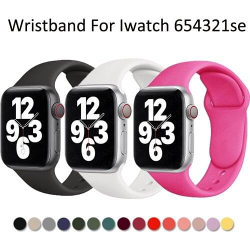 Best Silicone Straps Wristband For Apple Watch Se 6 5 4 Band 44MM 40MM Bracelet Watchband Belt To IWatch Series 3 2 1 38MM 42MM