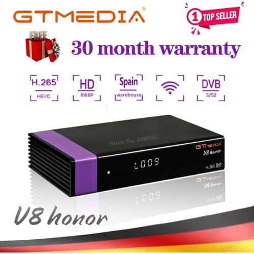 GTMedia V8 Honor V8X Satellite Receiver Bult-in WiFi Full HD DVB-S2/S upgrade form Freesat V8 NOVA Receptor no app include