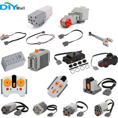 Technic Parts For Legoeds Lego Building Blocks Servo Motor Battery Box 2.4G Infrared Remote Control Receiver PF Model Sets