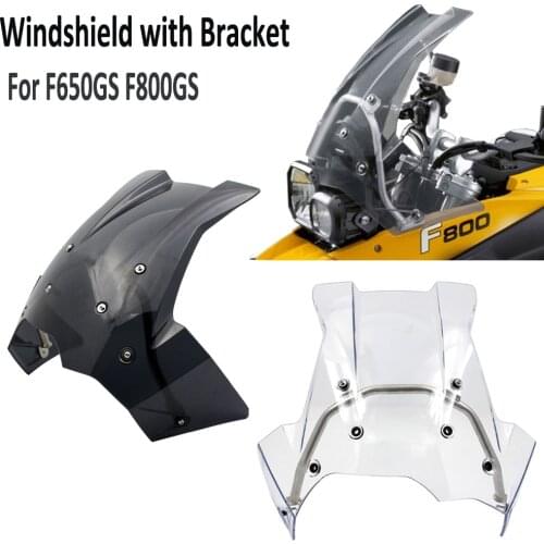Motorcycle Windshield For BMW F800GS F650GS F800 F650 GS Windscreen ABS Wind Deflector And Navigation Mounting Bracket 2008-2017