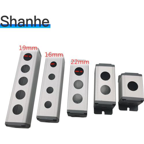 1 2 3 4 5holes 16mm/19mm/22mm waterproof Aluminium Alloy Metal Push Button Switch box with Outdoor power control Box