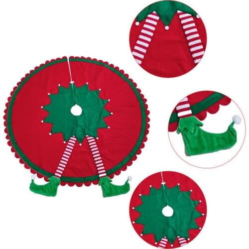 Christmas Tree Skirt Elf Foot Tree Stand Mat Xmas Floor Mat Cover Christmas Tree Decorations New Year 2022 Natale Navidad Noel