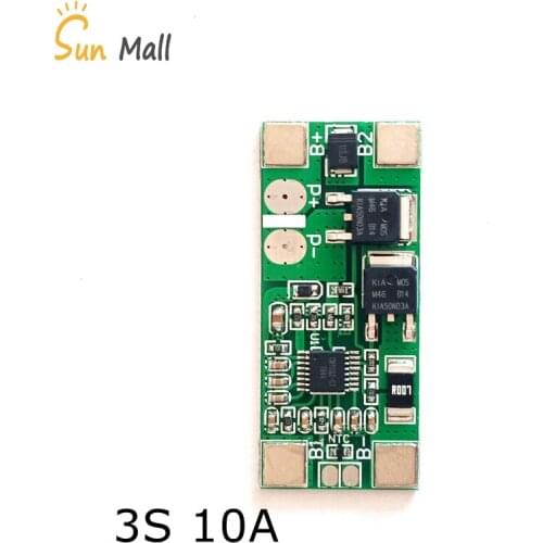 11.1V Lithium battery protection Board 3S 10A BMS 12.6V 18650 Lithium battery charing Board 12V Battery pack protection board