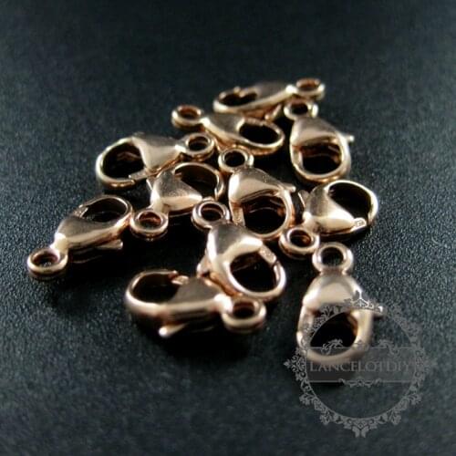 4.8x9mm rose gold filled high quality color not tarnished oval trigger clasp lobster clasp DIY supplies findings 1525007