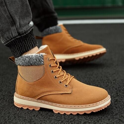 Mazefeng 2020 Snow Boots Protective and Wear-resistant Sole Man Boots Warm and Comfortable Winter Walking Boots Big Size 39-44