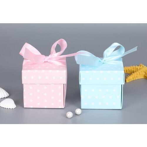 10pcs 5*5*5cm Candy Box Wedding Favors and Gifts Boxes Chocolate Box Giveaways Boxes Party Supplies