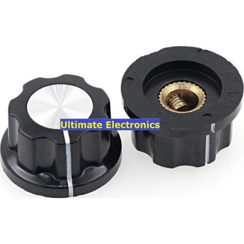 10pcs MF-A02 potentiometer knob WH118 / WX050 bakelite knob / hat copper core hole 6mm
