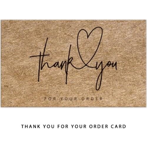 30 Natural Kraft Paper Cards Thank You For Your Order Card For Small Shop Gift Decoration Card For Small Business 2021 New