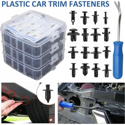 625Pcs Plastic Car Retainer Clips Auto Fasteners Push Trim Clips Pin Rivet Bumper Kit Car Accessories Parts