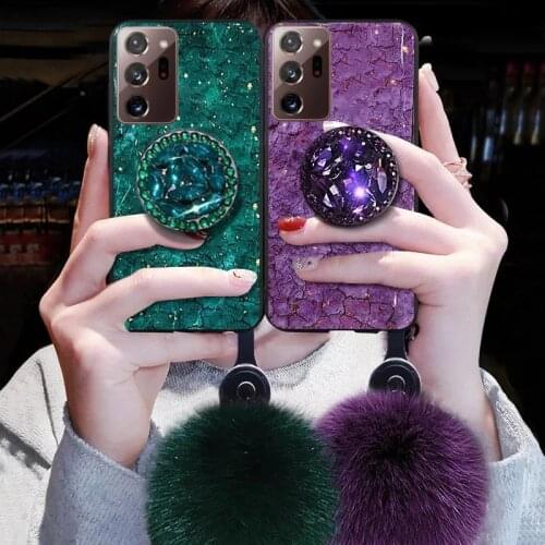Diamond Glitter Case For Samsung S10 E S20 Plus FE A10 A11 A12 A42 A50 A51 A70 A71 A72 A52 A22 A32 A80 Marble Holder Soft Cover
