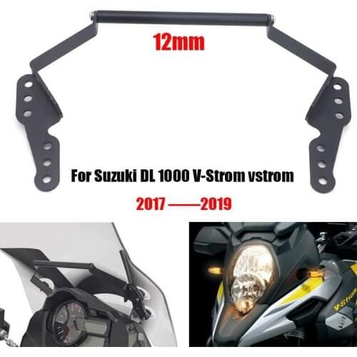 Black Navigation Bracket Mount Smartphone GPS Holder For Suzuki DL 1000 V-Strom vstrom 1000 2017 2018 2019