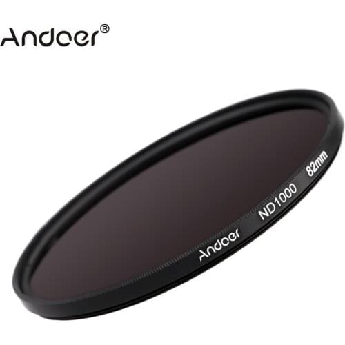 Andoer 82mm ND1000 10 Stop Fader Neutral Density Filter for Nikon Canon DSLR Camera