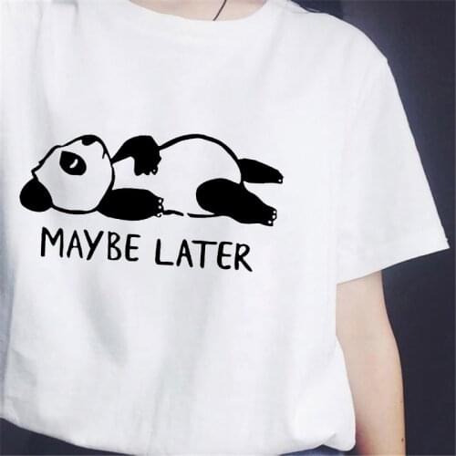 Lovely Panda Printed Tshirt Cartoon T shirt Summer Casual Tee Shirt Cute T-shirt O-neck Short sleeve Tshirt Girls