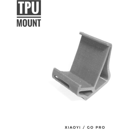 GE-FPV 30 Degree 3D Printed Soft Material TPU Camera Mount with Magic Tie for XIAOYI Gopro Camera RC Drone FPV Racing Freestyle