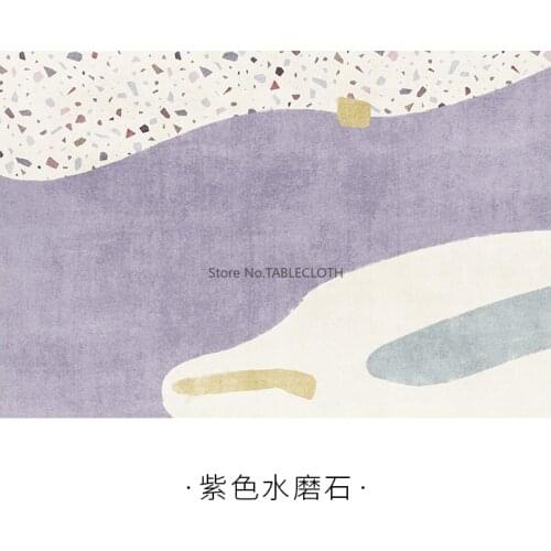 INS Wind Abstract Carpet Nordic Modern Minimalist Bedroom Bedside Living Room Mat Line Girl Floor Mat