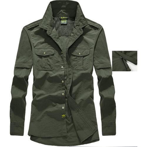 Summer Detachable Sleeves Outdoor Shirt Pockets Quick Dry Blouse Mountaineering Hiking Fishing Military Working Clothes Big Size
