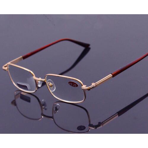 Metal Mens Reading Glasses women crystal Glass lenses Farsightedness +50 +75 125 +175 +225 +275 +325 +375 +450 +500 +550 +600