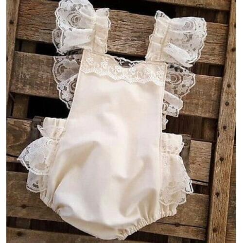 Toddler Infant Baby Girls Clothes Lace Ruffle Romper Bodysuit Jumpsuit Sunsuit Outfits Clothes