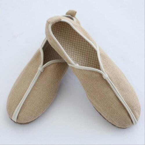 Men Linen Ventilation shoes summer leisure retro Asian slacker shoes cover feet straw woven cow tendon soft bottom Loafers