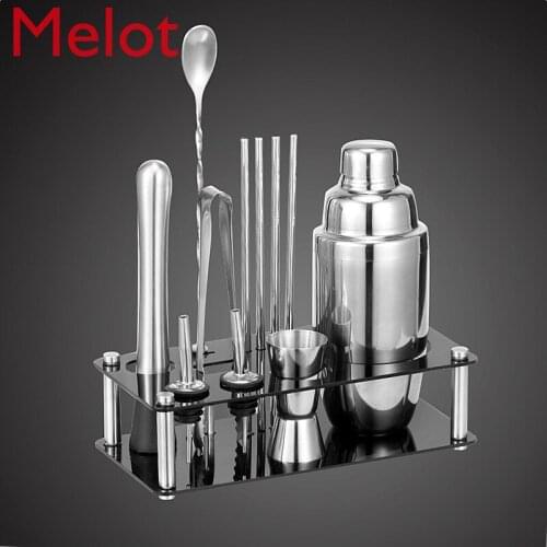 Stainless Steel Shaker Set Shaker Cup Bartending Tool Professional Shaker Bar Wine Mixer Appliances Measuring Spoons