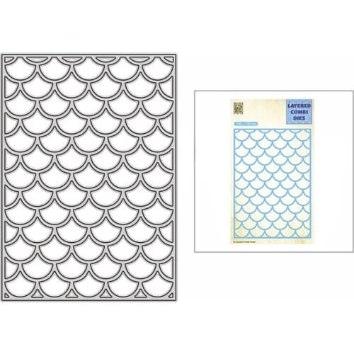 2021 New Layered Combined Detailed Scallop Panel Metal Cutting Dies for Scrapbooking Decor and Card Making Paper Craft Embossing