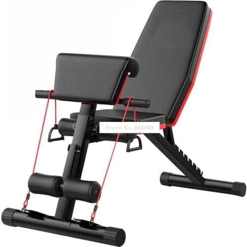 New Multifunctional Foldable Dumbbell Bench 7 Gear Backrest Sit Up AB Abdominal Fitness Bench Weightlifting Training Equipment
