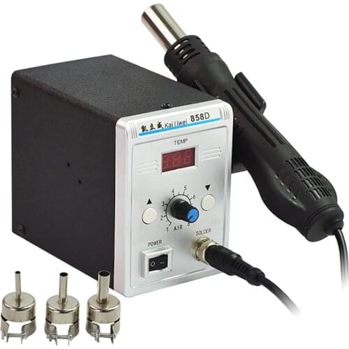 Kailiwei 858D Digital Display Hot Air Gun Welding Station Phone Repair Tool Adjustable Temp Computer Repair Desoldering Station