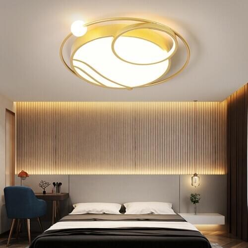 Ceiling lamp bedroom Nordic creative golden room ceiling lamp simple modern planet lamp home study lamp kids ceiling light led
