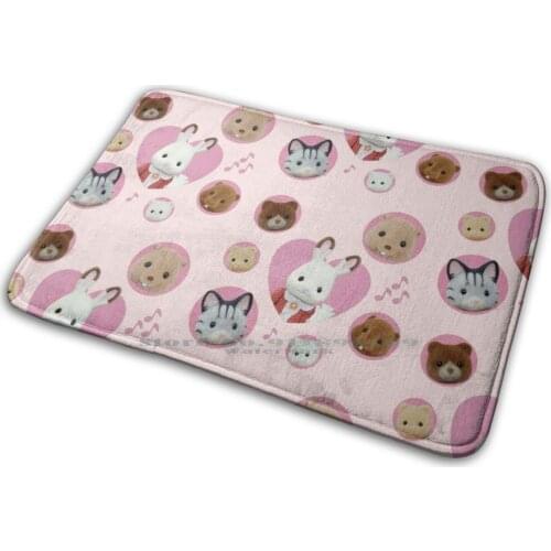 Calico Critters / Sylvanian Families & Friends! Mat Rug Carpet Anti-Slip Bedroom Entrance Door Mat Calico Critters Calico