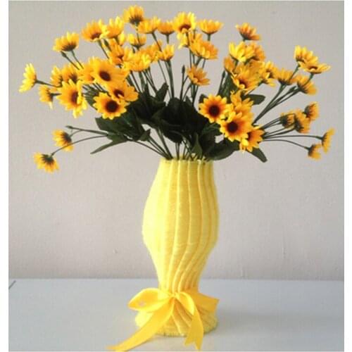 Manual three-dimensional embroidery 5D cross stitch wool embroidery new living room classic rose 5D tall wine glass vase