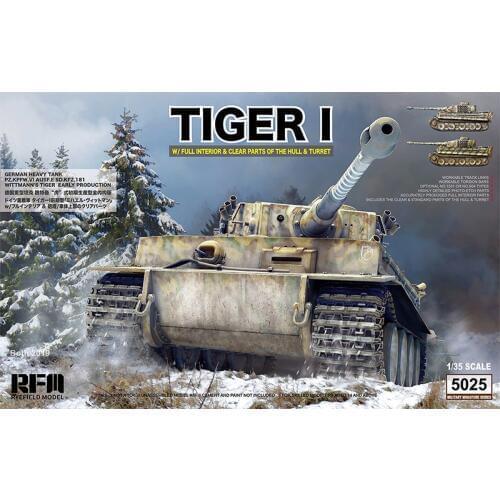 W/Fully Interior[Rye Field Model] Ryefield Model RFM RM-5025 1/35 Tiger I Clear Parts Ver