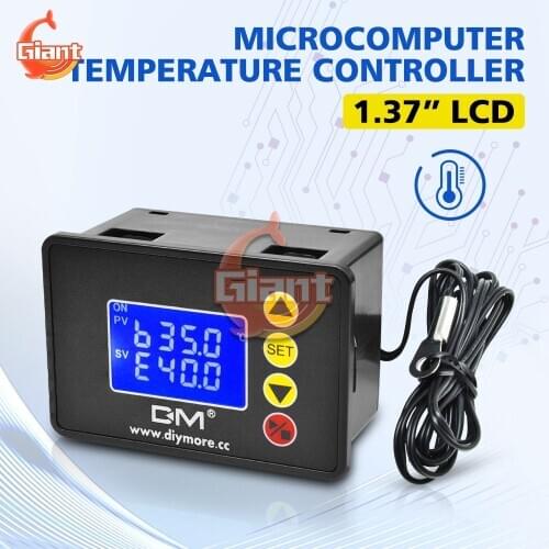 DM-1.37 Inch LCD Dual Digital Display DC 12V 240W Temperature Controller Thermoregulator Thermostat Heating Cooling Instruments