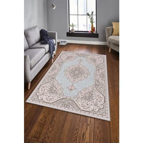 Turkish Traditional Patterned Carpet Non-Slip Sole Persian Thin Rug 3D Print Quality Living Room Decoration Mat Decor Bedroom