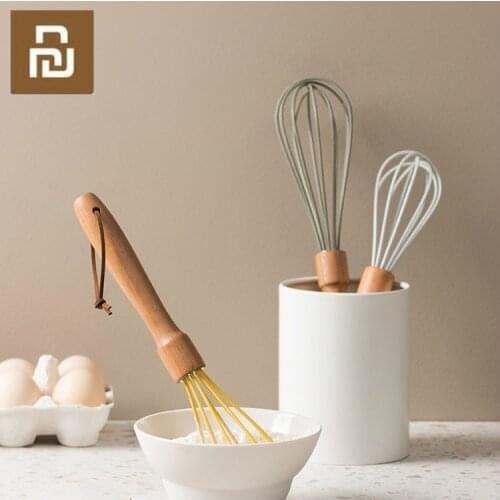 Wuming Manual Household Whisk Silicone Stainless Steel Egg Beater Cream Cake Baking Mixer Butter Blender Kitchen Gadget