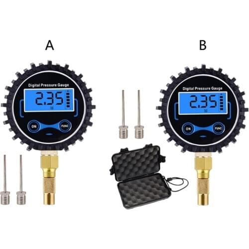 Car Truck Air Tire Inflator with Digital Pressure Gauge LCD Large Screen Display for Car Bike Motorcycle Basketball Football