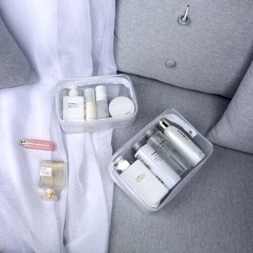 Ladies portable travel cosmetic bag zipper transparent waterproof cosmetic storage bag bath toilet bag storage bag beauty box