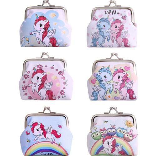 Women Mini Unicorn Wallet Card Holder Case Coin Purse Clutch Change Bag Childrens Wallets Change Holder