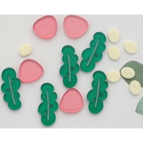 10 PCS New Acrylic Oval Leaf Accessories DIY Handmade For Jewelry Making