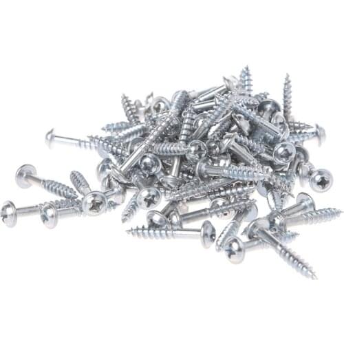 100Pcs M4-25 High Strength Oblique Hole Self-tapping Screws For Pocket Hole Jig #0604