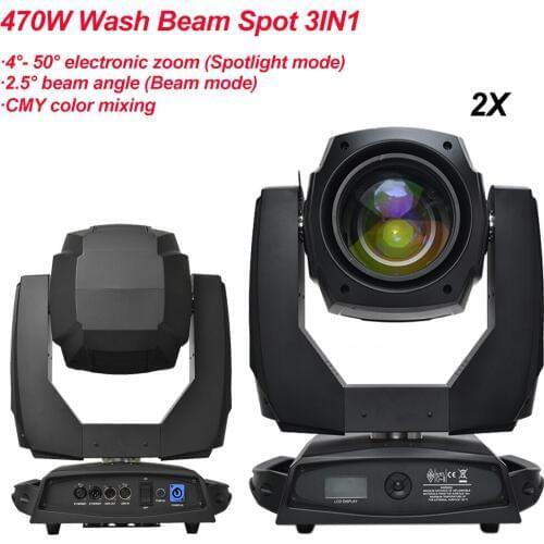 2Pcs/Lot Osra-m 20R 470W Beam Spot Wash 3in1 Gobo LED Moving Heads Lights CMY Color Mixing For Concert Light Show Disco DJ Party