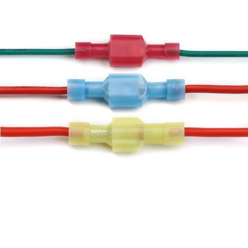 20pcs FDFN+MDFN 6.3mm Red Female + Male Insulated Spade Electrical Wire Crimp Terminal Connectors Wiring Cable Plug
