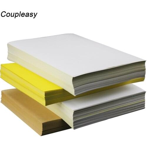 50Sheets/Pack A4 Laser Inkjet Printer Copier Brown Paper Label White Self Adhesive Sticker Label Matte Surface Paper Stickers