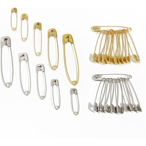 50Pcs Lron Gold/Rhodium Pin Knitting Crochet Locking Stitch Marker Hangtag Safety Pins DIY Sewing tools Needle Crafts Accessory