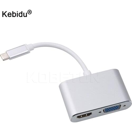 4K USB C VGA Adapter for Thunderbolt 3 for Samsung Galaxy S10/S9/S8 Huawei Mate 20/P30 Pro USB C HDMI-compatible
