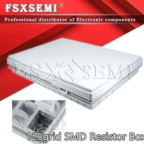 128grid 128values SMT SMD sample box 0402 0603 0805 1206 1% 5% SMD Resistor capacitor Accept the fixed value
